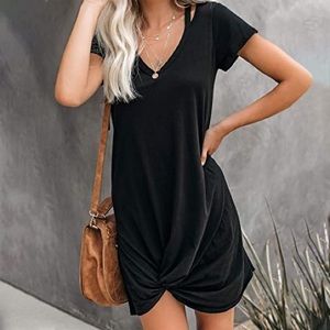 Vici Clear Skies Jersey Twist T-Shirt Dress